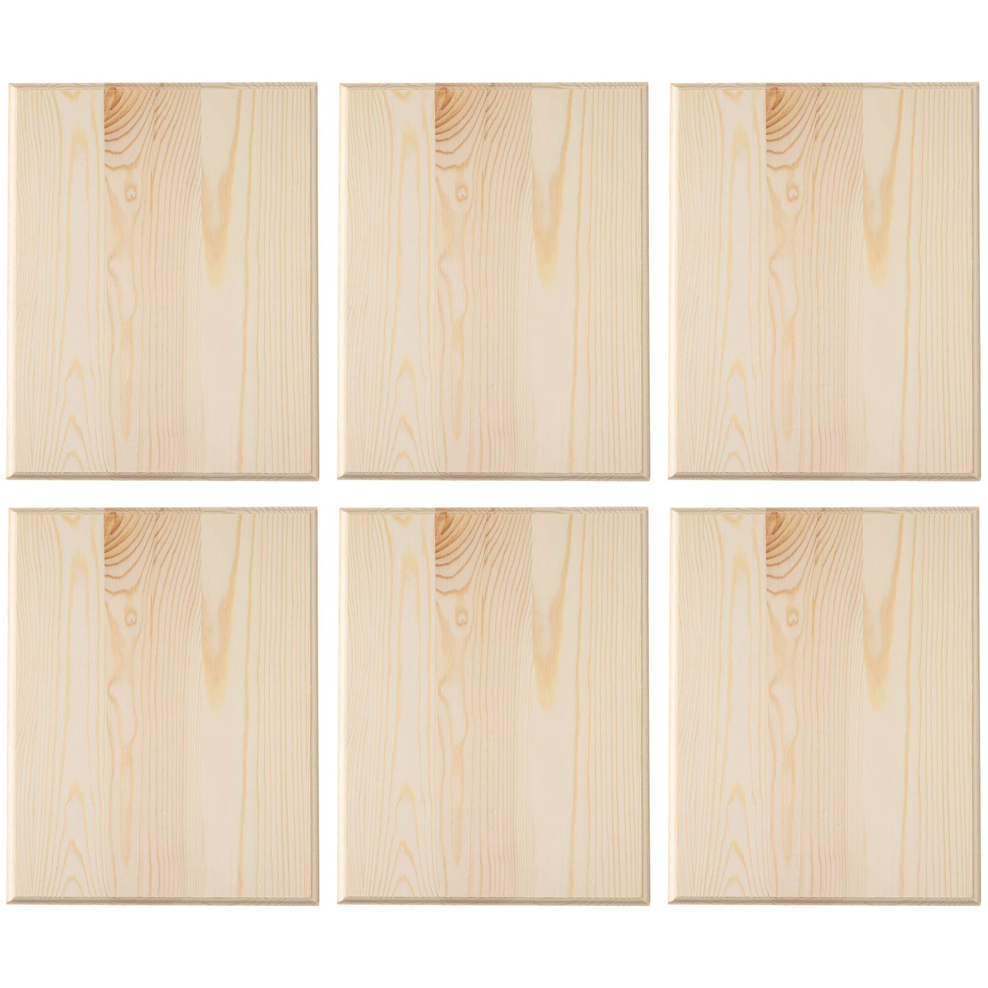6 Pack: 14" Pine Rectangle Plaque by Make Market®